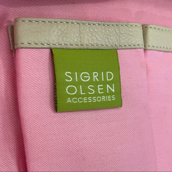 Sigrid Olsen 🌺 Striped Canvas and Leather Tote Bag w/matching wallet - Picture 11 of 13